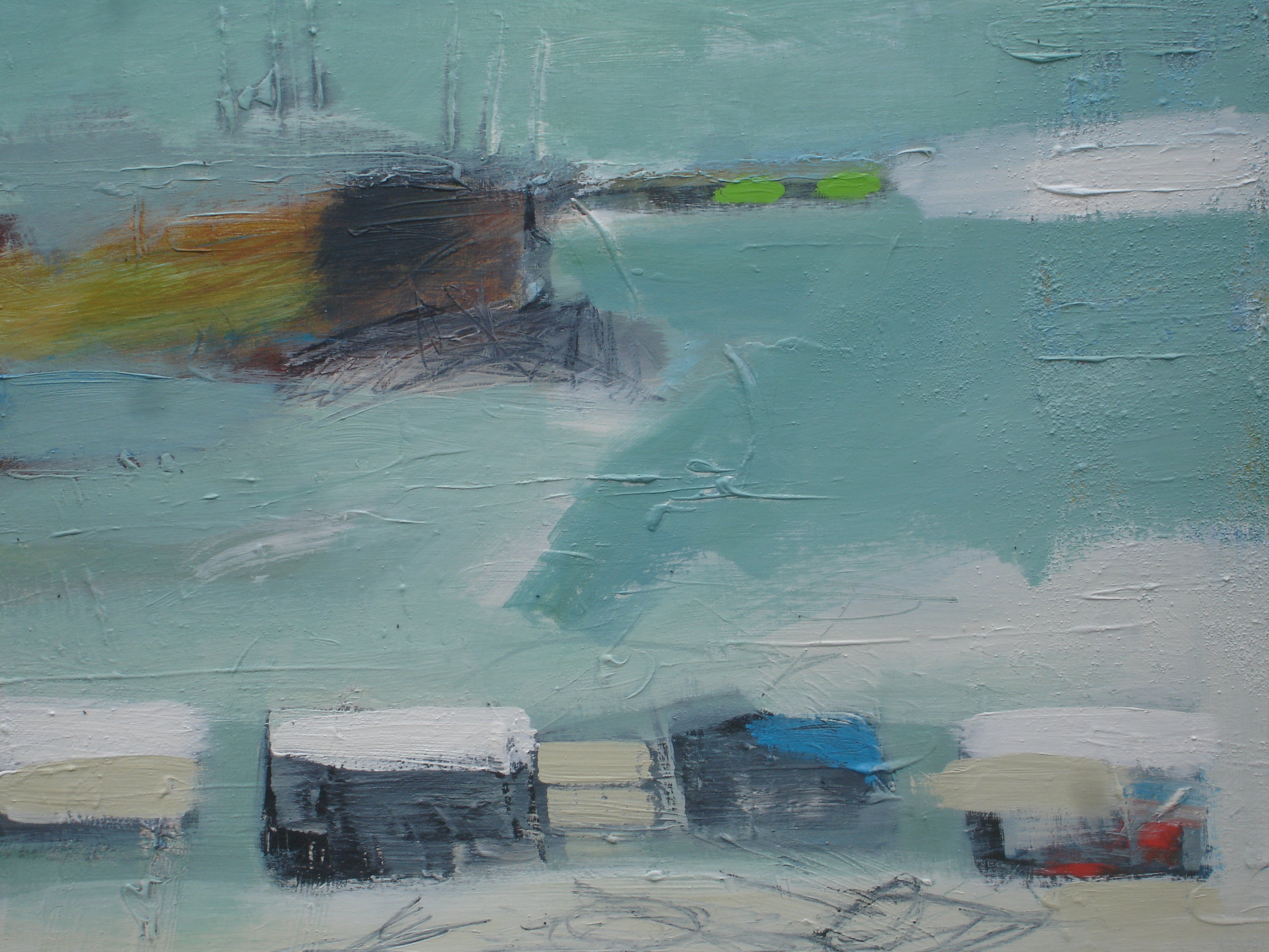 Beyond the Breakwater, 76 x 62cm