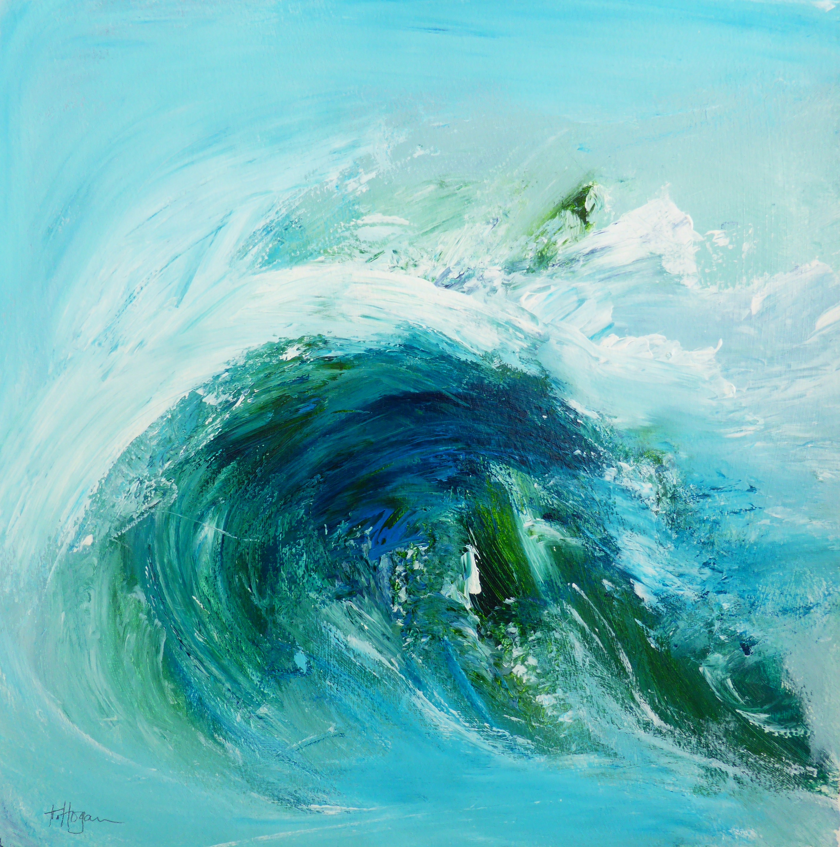 Breaking Wave iv, Mixed Media on Paper