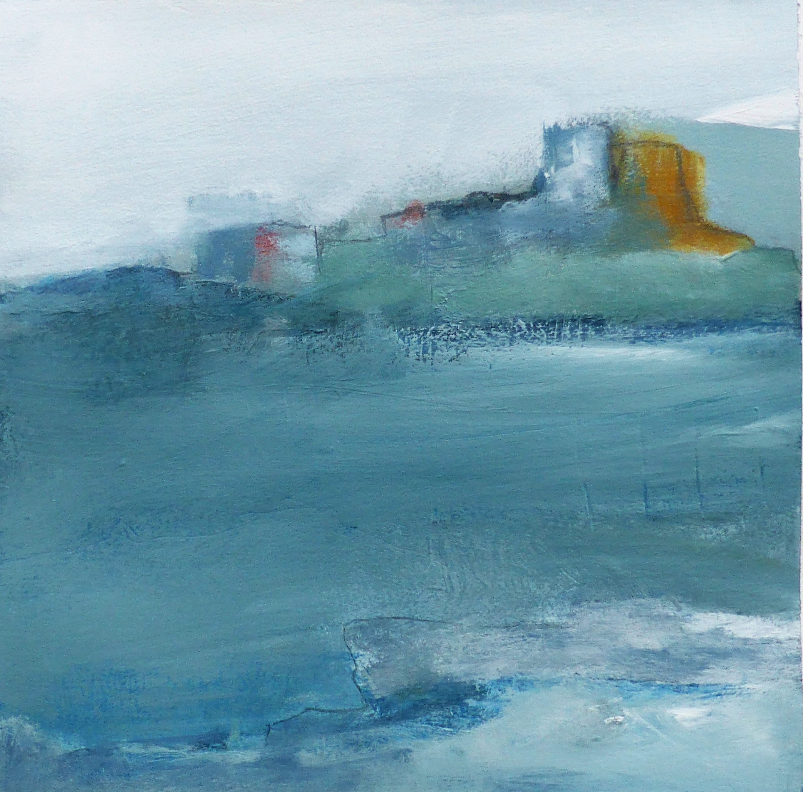 St. Michael's Mount i, Mixed Media on Paper, 55 x 55cm