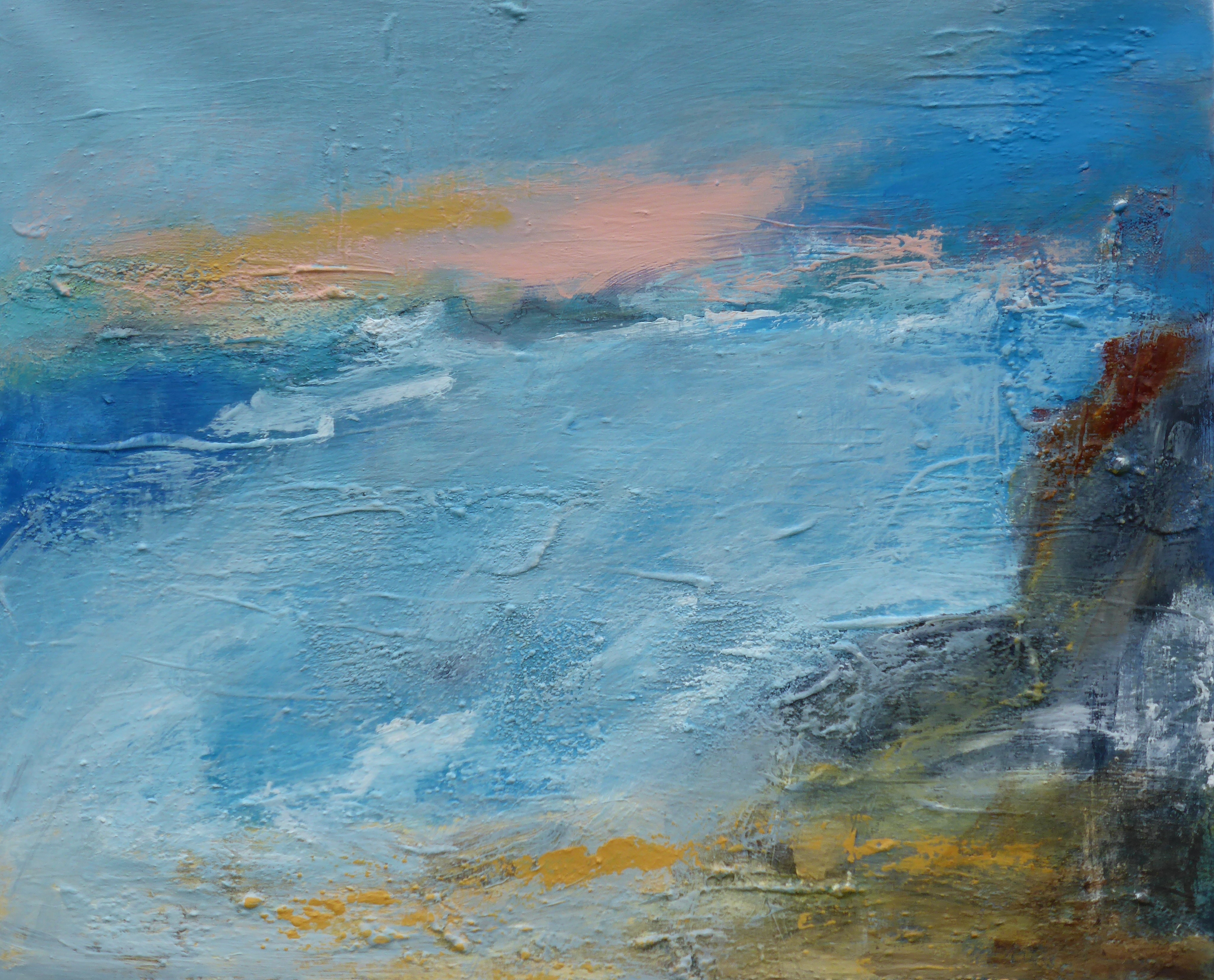 Land's End Evening ii, Mixed Media on Canvas, 46 x 56cm