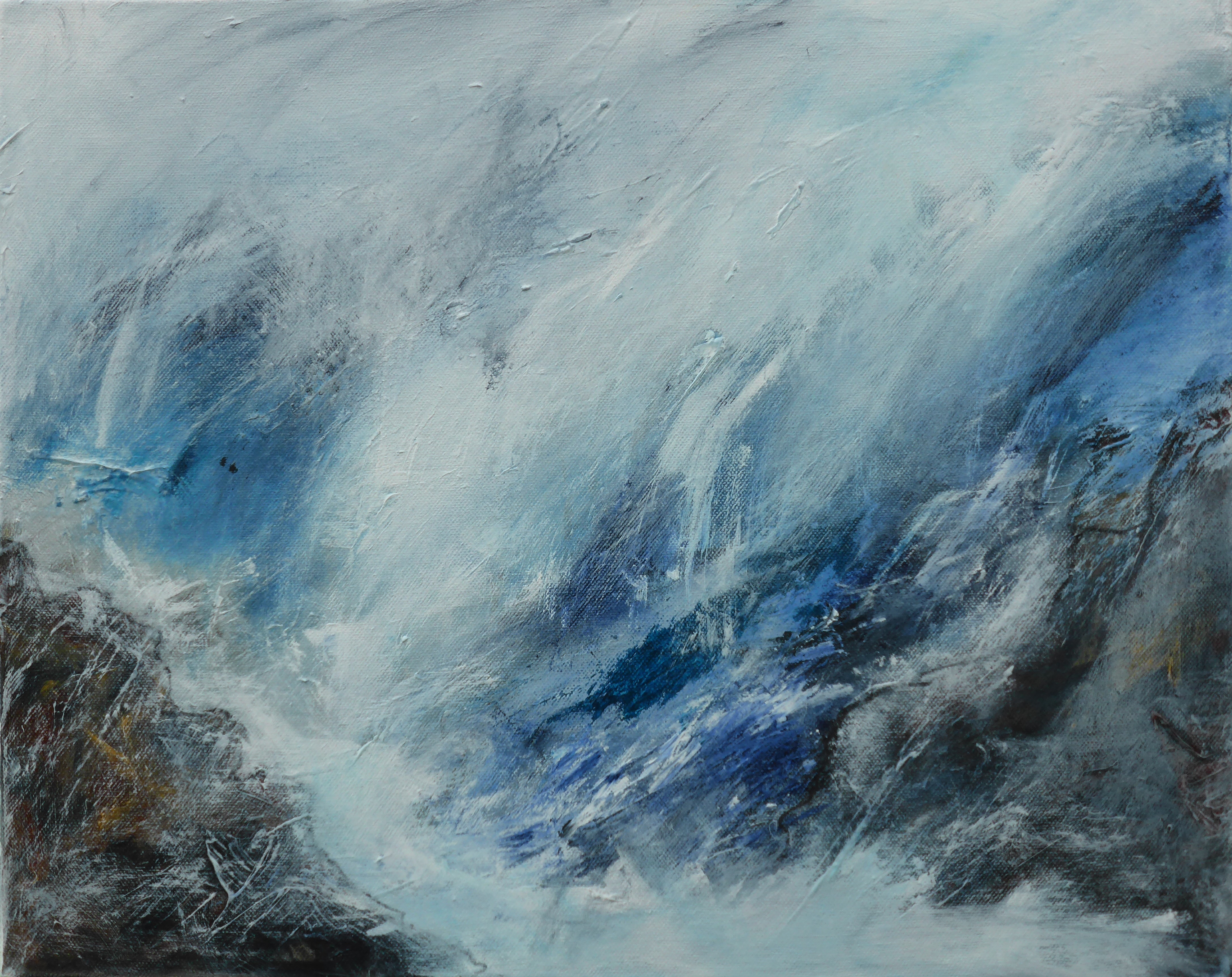 Misty Morning - Lizard Point, Mixed on Canvas, 40 x 50cm