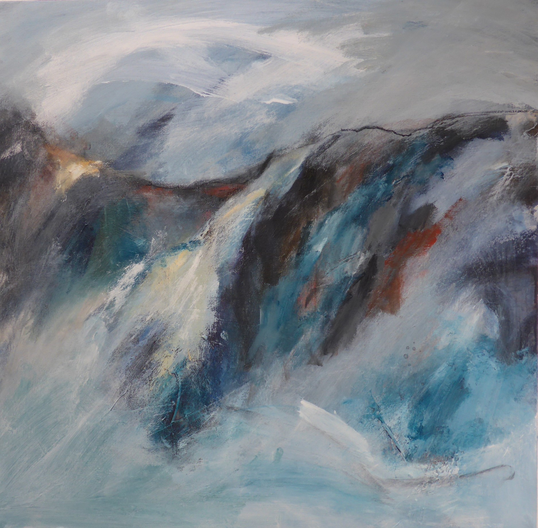 Trevescan Cliff Towards Land's End, 70 x 70cm