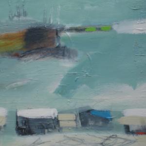 Beyond the Breakwater, 76 x 62cm