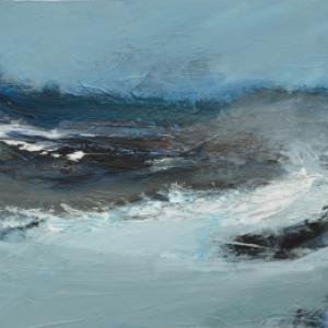 Newlyn Wave i, Mixed Media on Board, 39 x 39cm