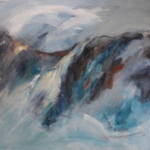 Trevescan Cliff Towards Land's End, 70 x 70cm